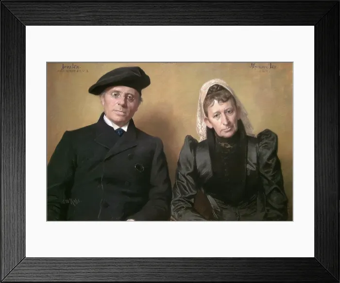 Framed Print : Portrait of the Author Jonas Lie and his Wife Thomasine, 1892. Creator: Christian Meyer Ross Framed Print : Portrait of the Author Jonas Lie and his Wife Thomasine, 1892. Creator: Christian Meyer Ross