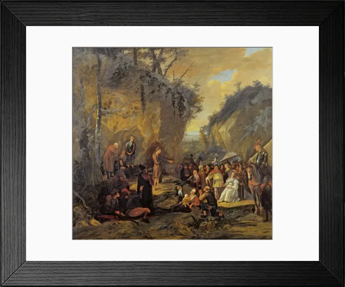 Framed Print : John the Baptist Preaching in the Wilderness, c1652-1653. Creator: Jan Steen Framed Print : John the Baptist Preaching in the Wilderness, c1652-1653. Creator: Jan Steen