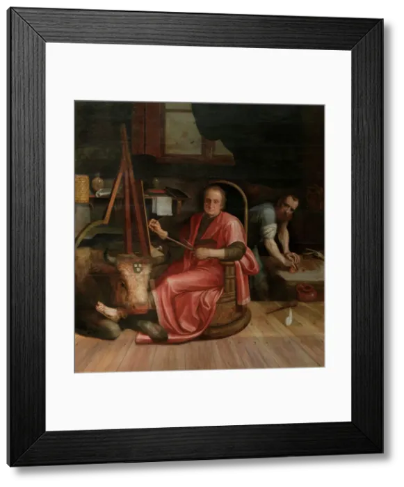 Framed Print : Saint Luke, 1556. Creator: Frans Floris Framed Print : Saint Luke, 1556. Creator: Frans Floris