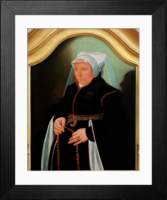 Framed Print : Portrait of a burgher wife, 1562. Creator: School of Bartholomaus Bruyn the Younger Framed Print : Portrait of a burgher wife, 1562. Creator: School of Bartholomaus Bruyn the Younger