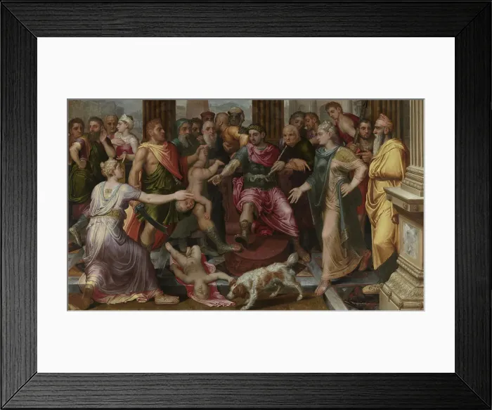 Framed Print : The Judgement of Solomon, 1547. Creator: Frans Floris Framed Print : The Judgement of Solomon, 1547. Creator: Frans Floris
