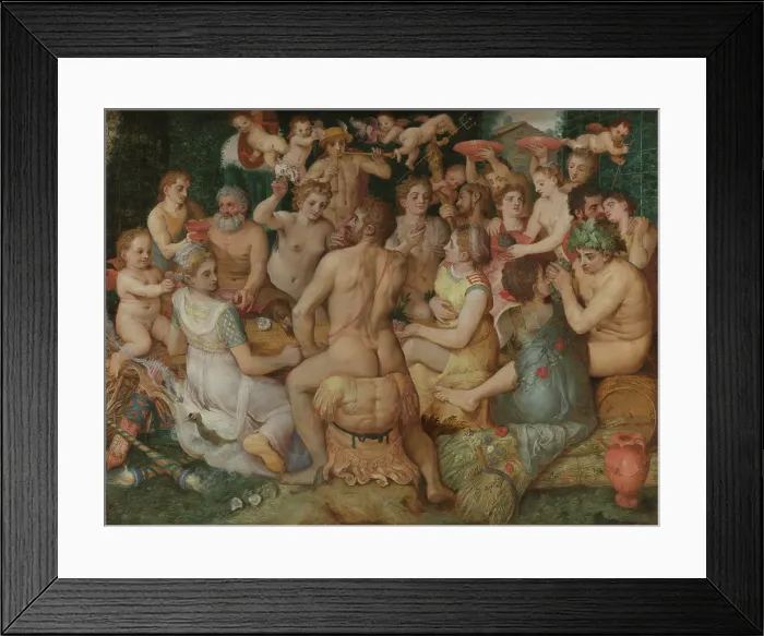 Framed Print : The Wedding of Thetis and Peleus, 1550. Creator: Frans Floris Framed Print : The Wedding of Thetis and Peleus, 1550. Creator: Frans Floris