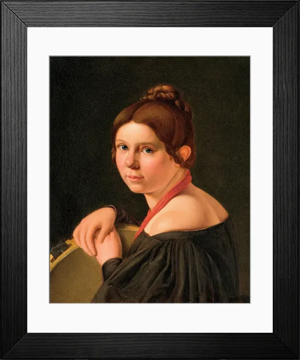 Framed Print : Copy after Albert Kuchler: Mrs Marie Lehmann (1821-1849), nee Puggaard, as an Italian... c1840s. Creator: Unknown Framed Print : Copy after Albert Kuchler: Mrs Marie Lehmann (1821-1849), nee Puggaard, as an Italian... c1840s. Creator: Unknown