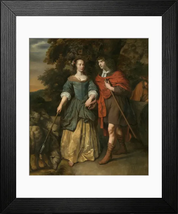Framed Print : Young Couple in Shepherd's Costumes. Creator: Gerbrand van den Eeckhout Framed Print : Young Couple in Shepherd's Costumes. Creator: Gerbrand van den Eeckhout