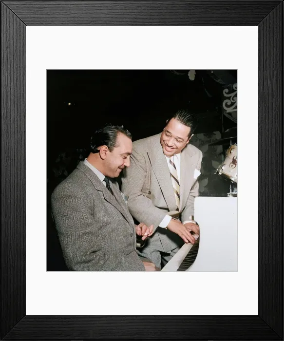 Framed Print : Portrait of Django Reinhardt and Duke Ellington, Aquarium, New York, N.Y. ca. Nov. 1946. Creator: William Paul Gottlieb Framed Print : Portrait of Django Reinhardt and Duke Ellington, Aquarium, New York, N.Y. ca. Nov. 1946. Creator: William Paul Gottlieb