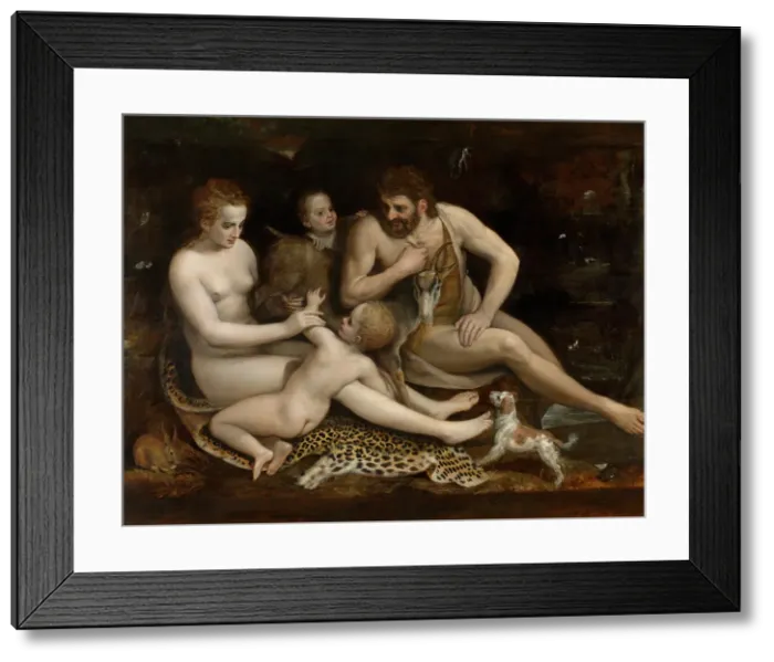 Framed Print : Adam and Eve and their Children, c1540-1570. Creator: Frans Floris Framed Print : Adam and Eve and their Children, c1540-1570. Creator: Frans Floris
