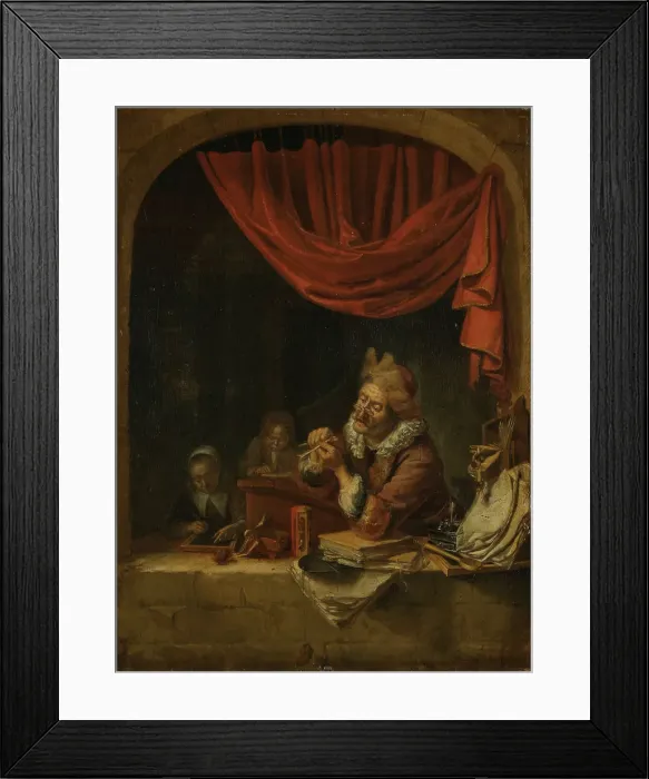 Framed Print : The Schoolmaster, probably between 1650 and 1676. Creator: Domenicus van Tol Framed Print : The Schoolmaster, probably between 1650 and 1676. Creator: Domenicus van Tol