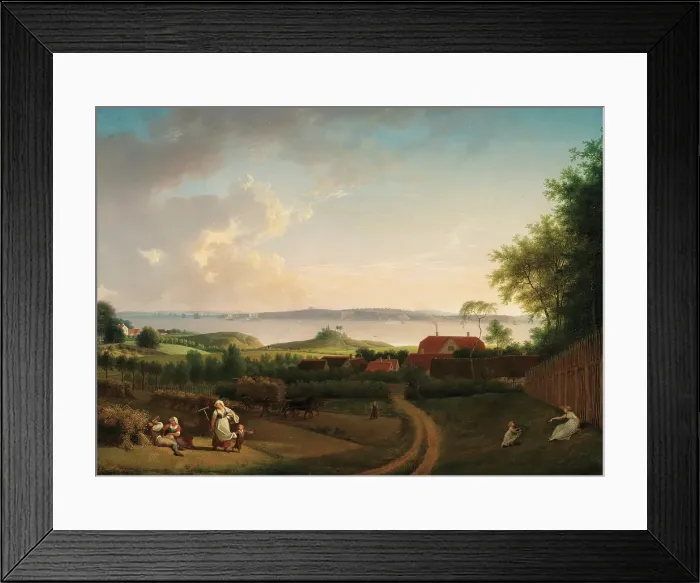 Framed Print : Landscape by the Sound, c1800. Creator: Jens Juel Framed Print : Landscape by the Sound, c1800. Creator: Jens Juel