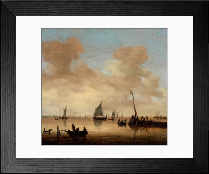Framed Print : Calm Sea with Fishermen and Ships, 1650-1700. Creator: Jeronymus van Diest Framed Print : Calm Sea with Fishermen and Ships, 1650-1700. Creator: Jeronymus van Diest
