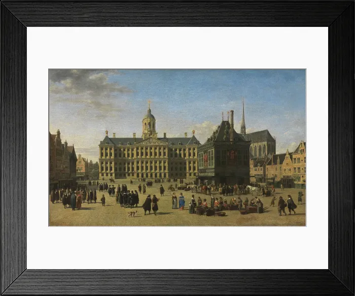 Framed Print : The Dam in Amsterdam, 1668. Creator: Gerrit Berckheyde Framed Print : The Dam in Amsterdam, 1668. Creator: Gerrit Berckheyde
