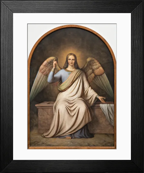 Framed Print : The Angel at the Tomb of Christ, 1846. Creator: Johan Ludvig Gebhard Lund Framed Print : The Angel at the Tomb of Christ, 1846. Creator: Johan Ludvig Gebhard Lund