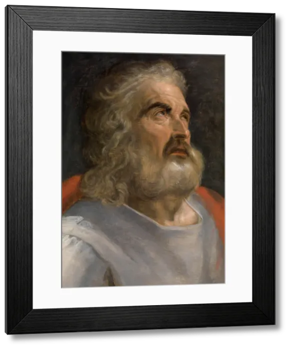 Framed Print : Head Study of a Man with a Beard, c1560. Creator: Frans Floris Framed Print : Head Study of a Man with a Beard, c1560. Creator: Frans Floris