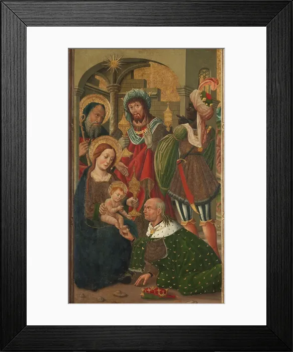 Framed Print : The Adoration of the Magi, probably between 1490 and 1500. Creator: Unknown Framed Print : The Adoration of the Magi, probably between 1490 and 1500. Creator: Unknown