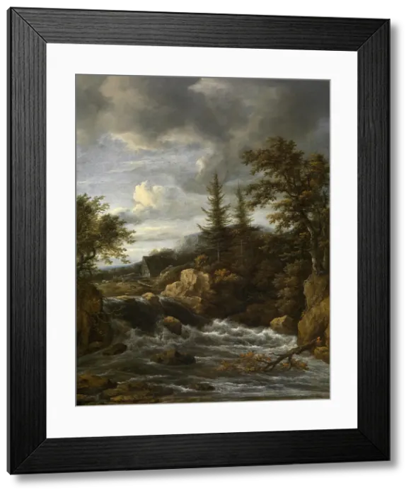 Framed Print : Waterfall in Norway, c1650-1680. Creator: Jacob van Ruisdael Framed Print : Waterfall in Norway, c1650-1680. Creator: Jacob van Ruisdael