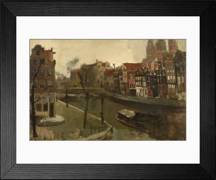 Framed Print : Prinsengracht in Amsterdam, c1880-1920. Creator: George Hendrik Breitner Framed Print : Prinsengracht in Amsterdam, c1880-1920. Creator: George Hendrik Breitner