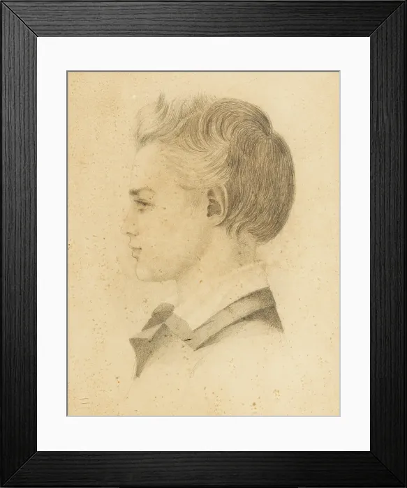 Framed Print : Portrait of Johannes Hage, 1800s. Creator: Johanne Vilhelmine Bissen Framed Print : Portrait of Johannes Hage, 1800s. Creator: Johanne Vilhelmine Bissen