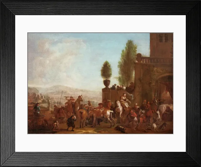 Framed Print : The Return of a Hunting Party, after 1733. Creator: Unknown Framed Print : The Return of a Hunting Party, after 1733. Creator: Unknown