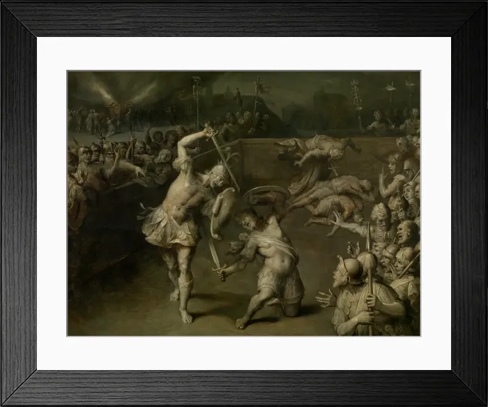 Framed Print : Eteocles and Polynices, c1620s. Creator: Frans Francken II Framed Print : Eteocles and Polynices, c1620s. Creator: Frans Francken II
