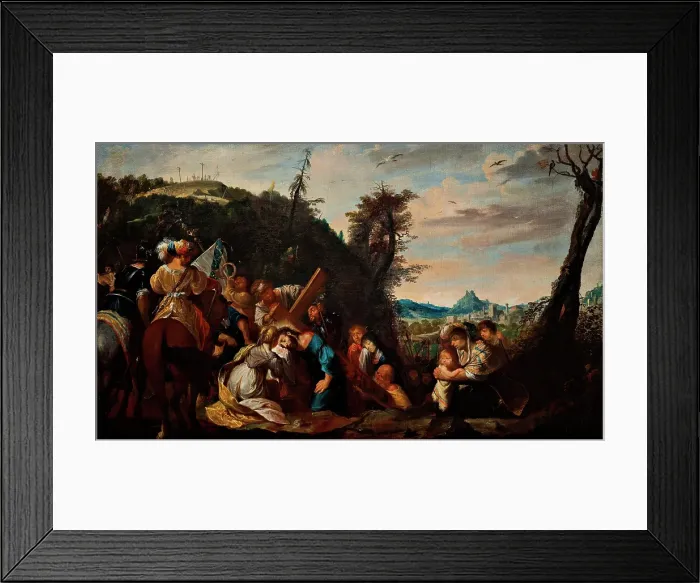 Framed Print : Christ collapsing under the Cross, c1640s. Creator: Unknown Framed Print : Christ collapsing under the Cross, c1640s. Creator: Unknown