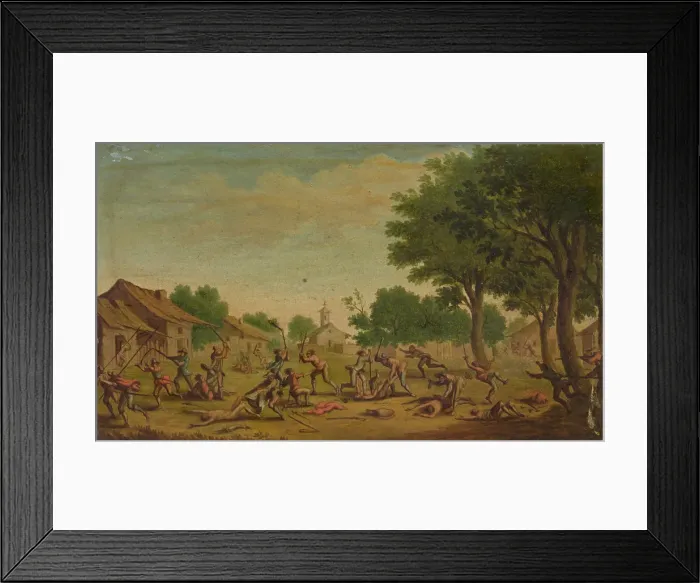 Framed Print : Village Fight. Creator: Jacques Callot Framed Print : Village Fight. Creator: Jacques Callot