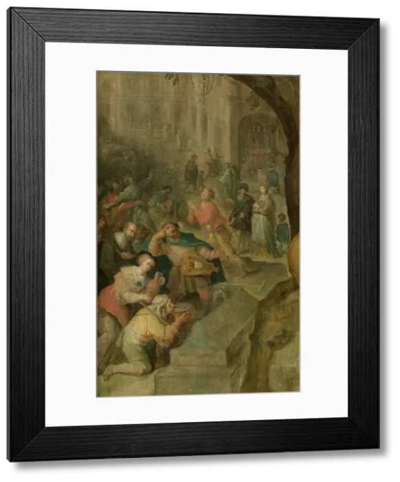 Framed Print : Miraculous Events at the Grave of Saint Bruno the Carthusian, 1630. Creator: Frans Francken II Framed Print : Miraculous Events at the Grave of Saint Bruno the Carthusian, 1630. Creator: Frans Francken II