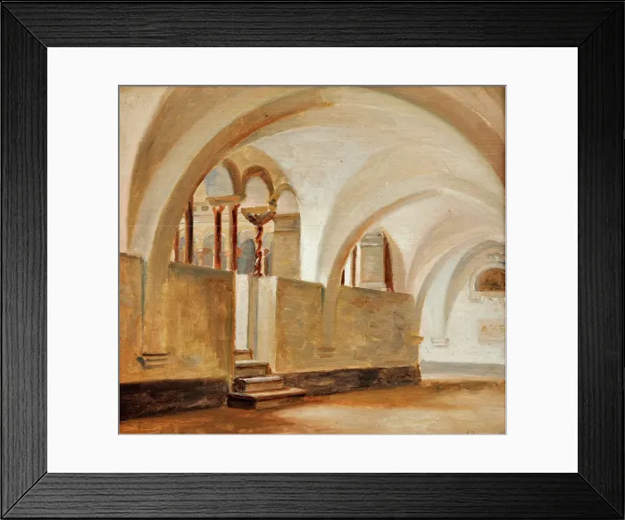 Framed Print : Italian Courtyard, n.d. c1830-1880. Creator: Jorgen Pedersen Roed Framed Print : Italian Courtyard, n.d. c1830-1880. Creator: Jorgen Pedersen Roed