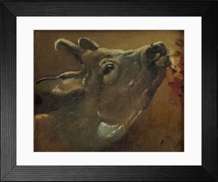 Framed Print : Study of a deer, 1874. Creator: Jorgen Pedersen Roed Framed Print : Study of a deer, 1874. Creator: Jorgen Pedersen Roed