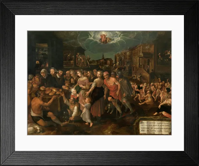 Framed Print : The Seven Acts of Mercy, 1608. Creator: Frans Francken II Framed Print : The Seven Acts of Mercy, 1608. Creator: Frans Francken II