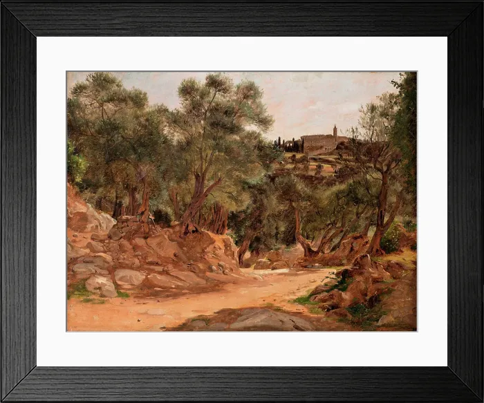 Framed Print : Olive Grove from Tivoli near Rome, 1839. Creator: Jorgen Pedersen Roed Framed Print : Olive Grove from Tivoli near Rome, 1839. Creator: Jorgen Pedersen Roed