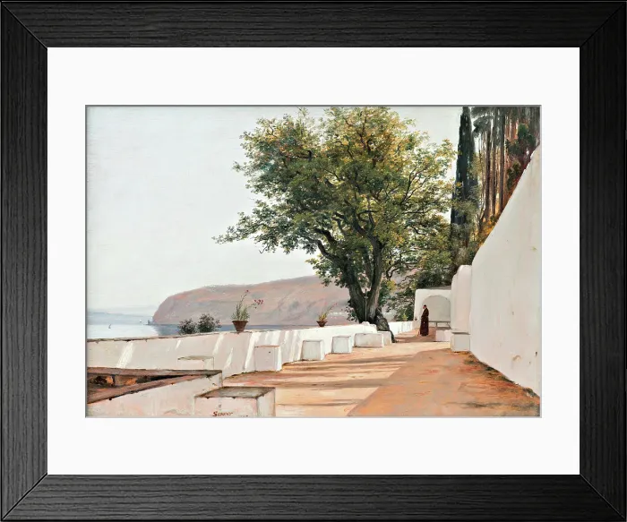 Framed Print : Scene near Sorrento overlooking the Sea, 1835. Creator: Martinus Rorbye Framed Print : Scene near Sorrento overlooking the Sea, 1835. Creator: Martinus Rorbye