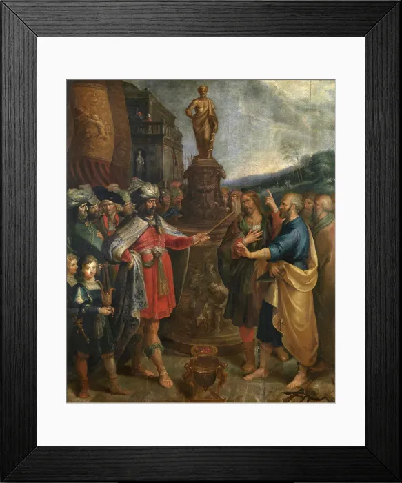 Framed Print : The Emperor Diocletian shows the Statue of Asclepius, 1624. Creator: Frans Francken II Framed Print : The Emperor Diocletian shows the Statue of Asclepius, 1624. Creator: Frans Francken II