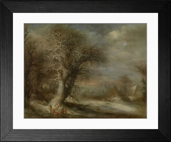 Framed Print : Snow Landscape with Gypsies, c1620s. Creator: Gysbrecht Leytens Framed Print : Snow Landscape with Gypsies, c1620s. Creator: Gysbrecht Leytens