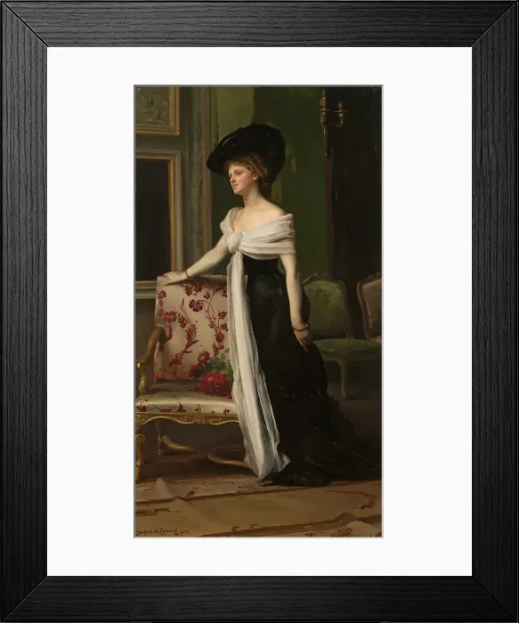 Framed Print : Nanette de Spoelberch, Madame Louis de Baillet-Latour, 1902. Creator: Jacques De LaLaing Framed Print : Nanette de Spoelberch, Madame Louis de Baillet-Latour, 1902. Creator: Jacques De LaLaing