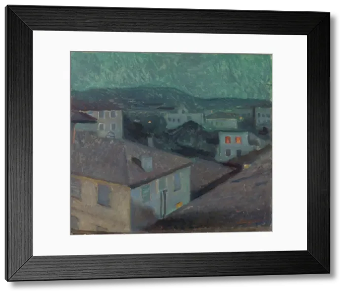 Framed Print : Night in Nice, 1891. Creator: Edvard Munch Framed Print : Night in Nice, 1891. Creator: Edvard Munch