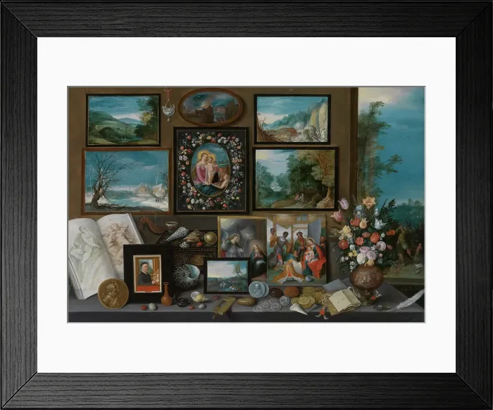 Framed Print : A Collector's Cabinet, 1619. Creator: Frans Francken II Framed Print : A Collector's Cabinet, 1619. Creator: Frans Francken II