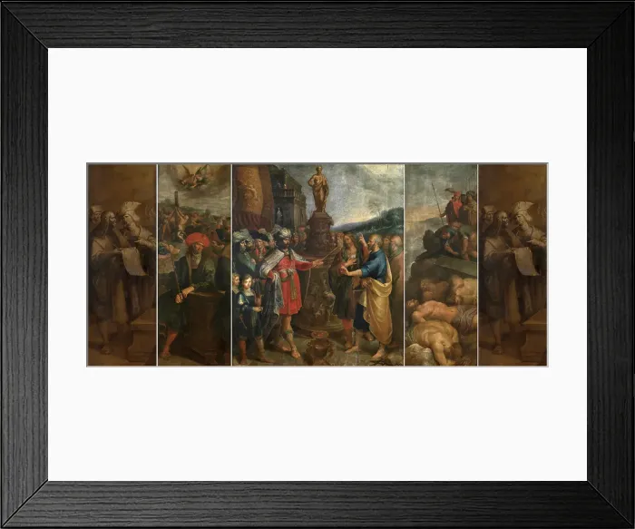Framed Print : Altarpiece of the Stonemasons, 1624. Creator: Frans Francken II Framed Print : Altarpiece of the Stonemasons, 1624. Creator: Frans Francken II