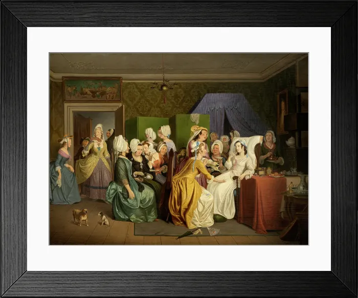 Framed Print : Scene from Ludvig Holberg's Maternity Room, c1830-1870. Creator: Wilhelm Marstrand Framed Print : Scene from Ludvig Holberg's Maternity Room, c1830-1870. Creator: Wilhelm Marstrand