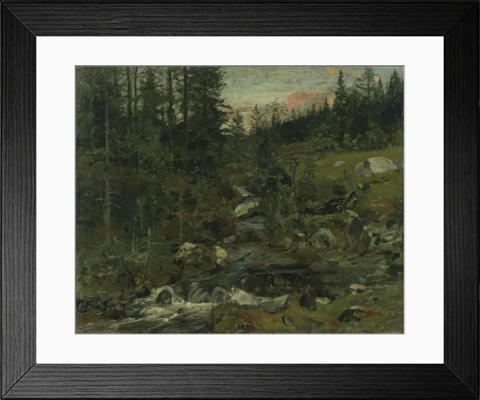 Framed Print : Brook at Oylo, 1879. Creator: Gerhard Munthe Framed Print : Brook at Oylo, 1879. Creator: Gerhard Munthe