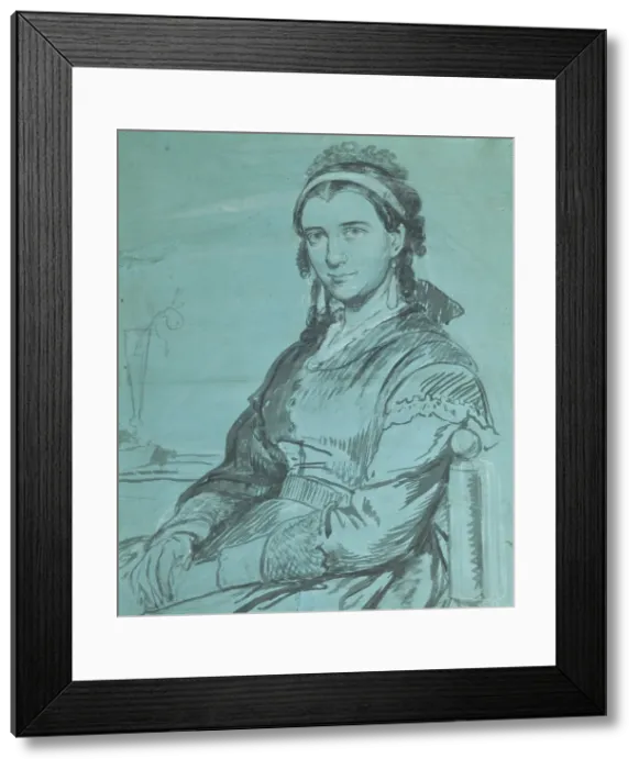 Framed Print : Portrait of Mrs. Ville Heise (1838-1912), n.d.. c1860. Creator: Wilhelm Marstrand Framed Print : Portrait of Mrs. Ville Heise (1838-1912), n.d.. c1860. Creator: Wilhelm Marstrand