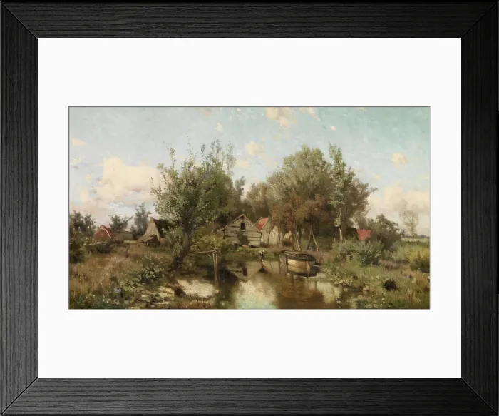 Framed Print : Landscape near Waasmunster, c1850-1910. Creator: Jacques Rosseels Framed Print : Landscape near Waasmunster, c1850-1910. Creator: Jacques Rosseels