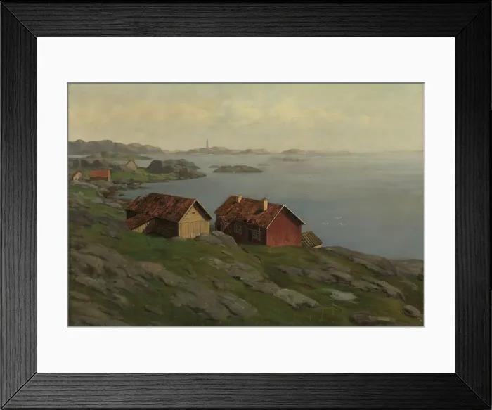 Framed Print : Landscape at the Coast, 1879. Creator: Betzy Rezora Berg Framed Print : Landscape at the Coast, 1879. Creator: Betzy Rezora Berg