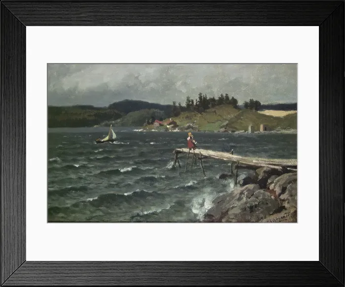 Framed Print : From the Coast of Christianiafjorden, 1875. Creator: Carl Schoyen Framed Print : From the Coast of Christianiafjorden, 1875. Creator: Carl Schoyen
