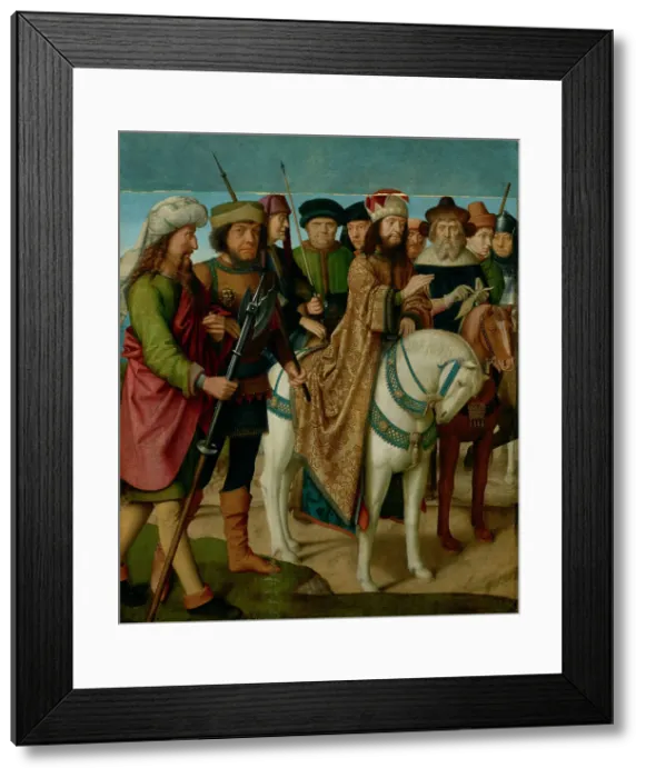 Framed Print : Pilate and the Chief Priests, 1480-1485. Creator: Gerard David Framed Print : Pilate and the Chief Priests, 1480-1485. Creator: Gerard David