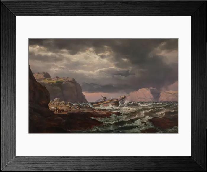 Framed Print : Shipwreck on the Coast of Norway, 1832. Creator: Johan Christian Dahl Framed Print : Shipwreck on the Coast of Norway, 1832. Creator: Johan Christian Dahl