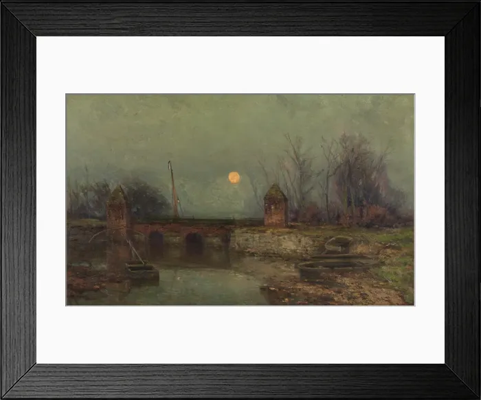 Framed Print : Moonlight, c1850-1910. Creator: Jacques Rosseels Framed Print : Moonlight, c1850-1910. Creator: Jacques Rosseels