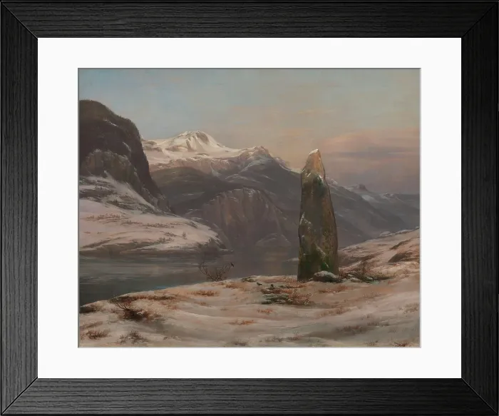 Framed Print : Winter at the Sognefjord, 1827. Creator: Johan Christian Dahl Framed Print : Winter at the Sognefjord, 1827. Creator: Johan Christian Dahl