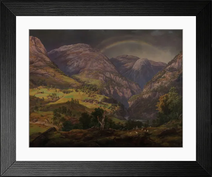 Framed Print : View from Stalheim, 1842. Creator: Johan Christian Dahl Framed Print : View from Stalheim, 1842. Creator: Johan Christian Dahl