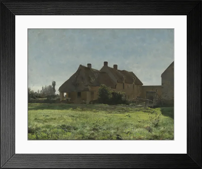 Framed Print : French farmhouse. Preliminary study for Ferme a Venoix 1881, 1880. Creator: Christian Skredsvig Framed Print : French farmhouse. Preliminary study for Ferme a Venoix 1881, 1880. Creator: Christian Skredsvig