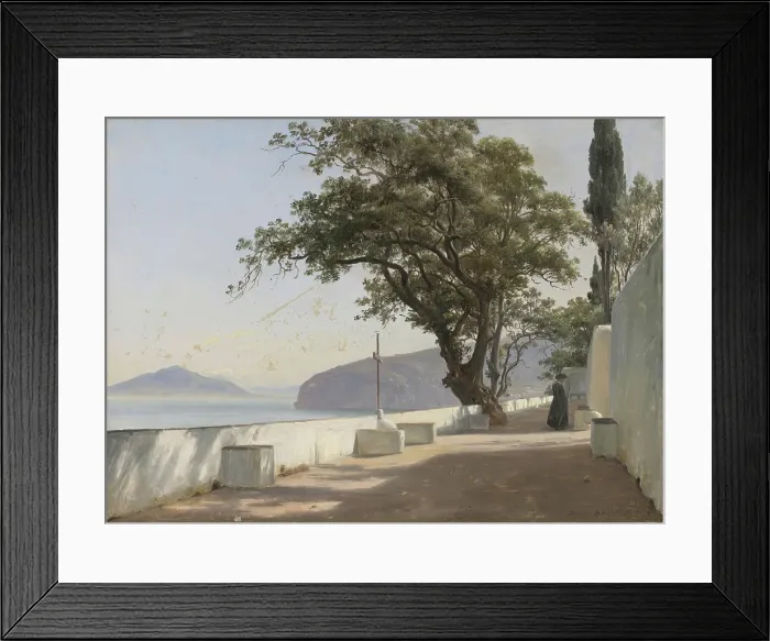 Framed Print : Terrace with Oak, Sorrento, 1834. Creator: Thomas Fearnley Framed Print : Terrace with Oak, Sorrento, 1834. Creator: Thomas Fearnley