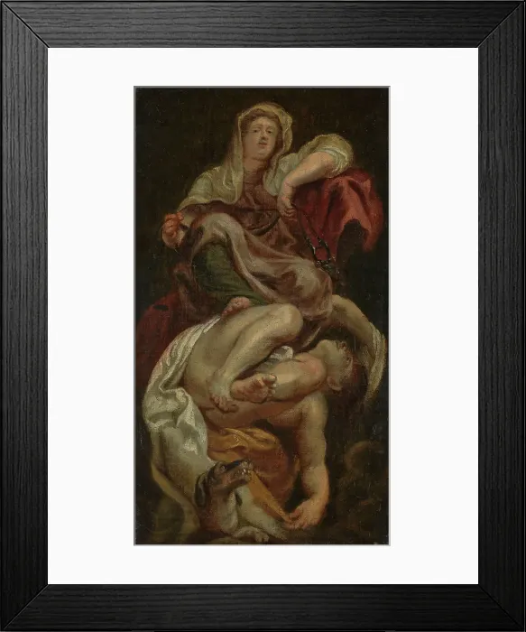 Framed Print : Temperance Subduing Intemperance, probably c1700. Creator: Unknown Framed Print : Temperance Subduing Intemperance, probably c1700. Creator: Unknown